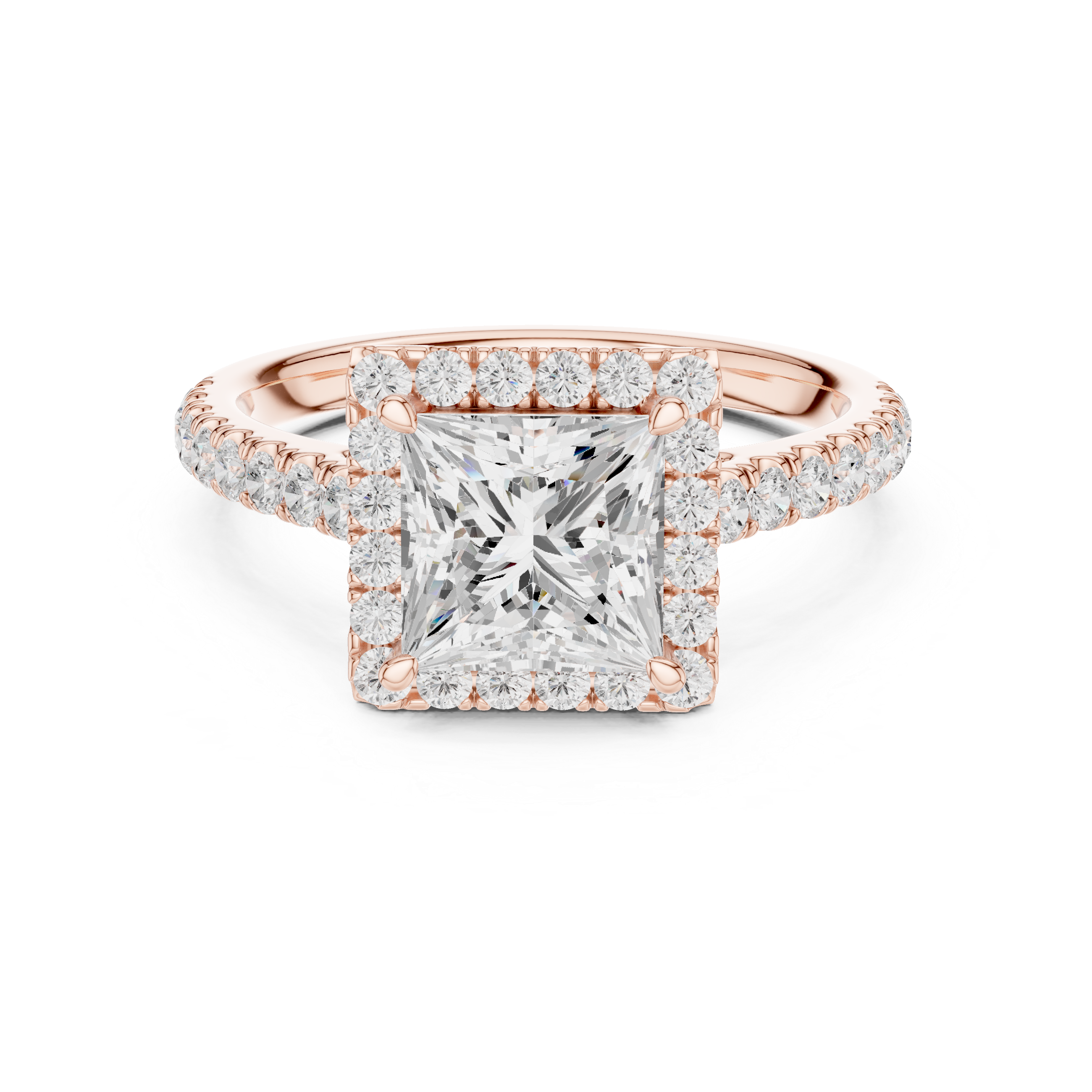 Classic Halo Pave Ring