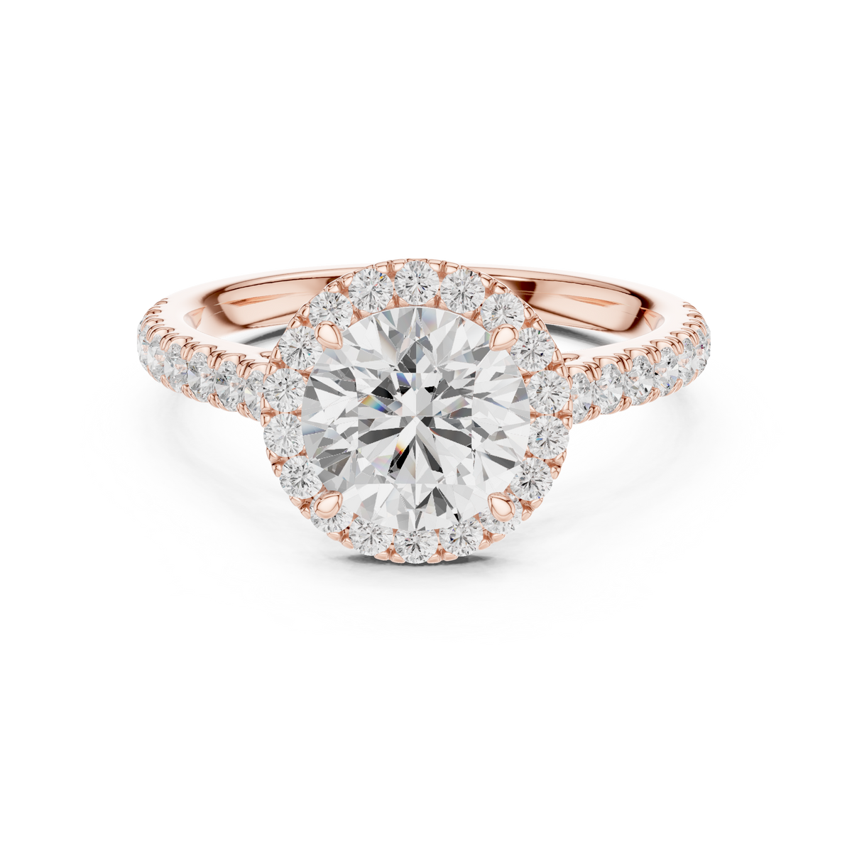 Classic Halo Pave Ring