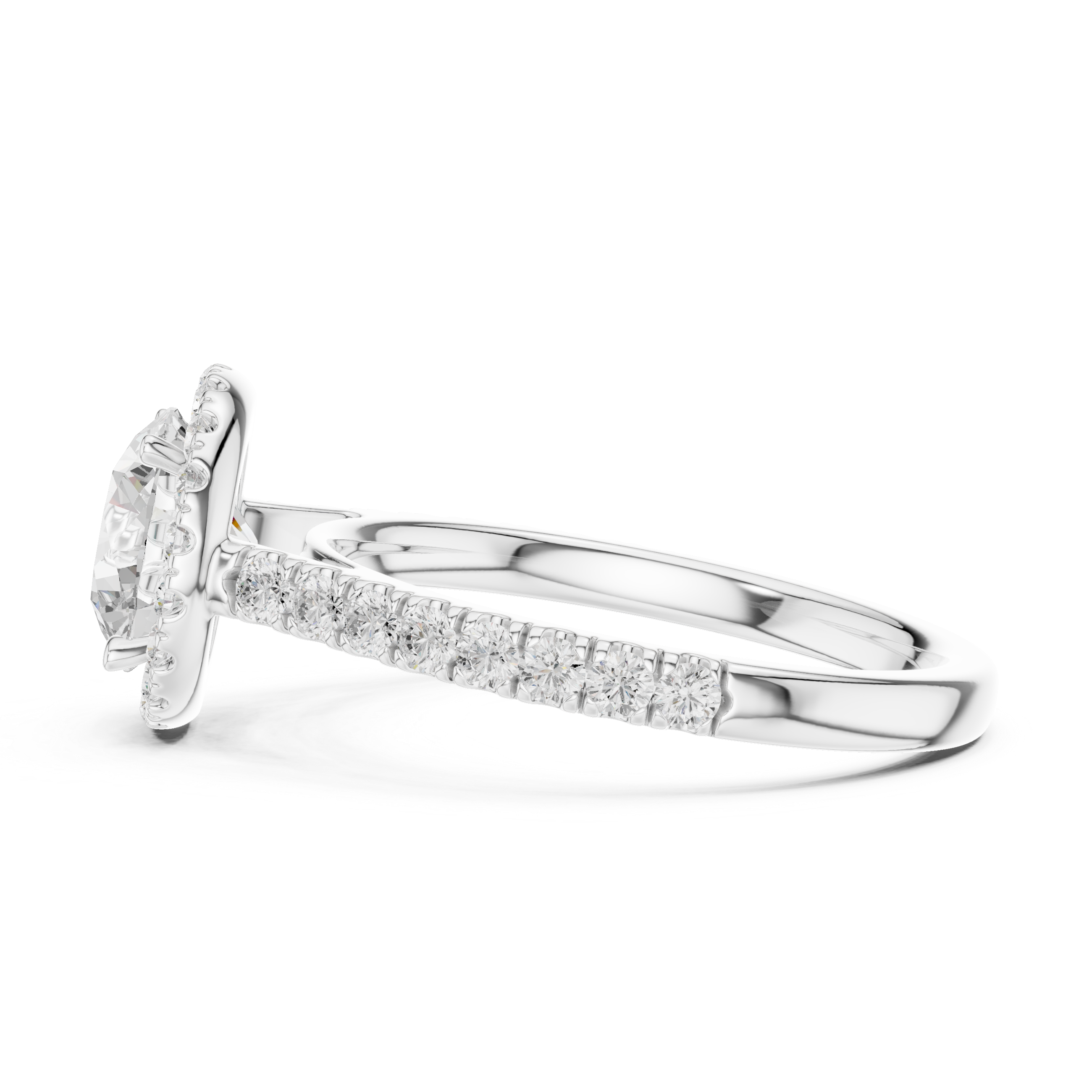 Classic Halo Pave Ring