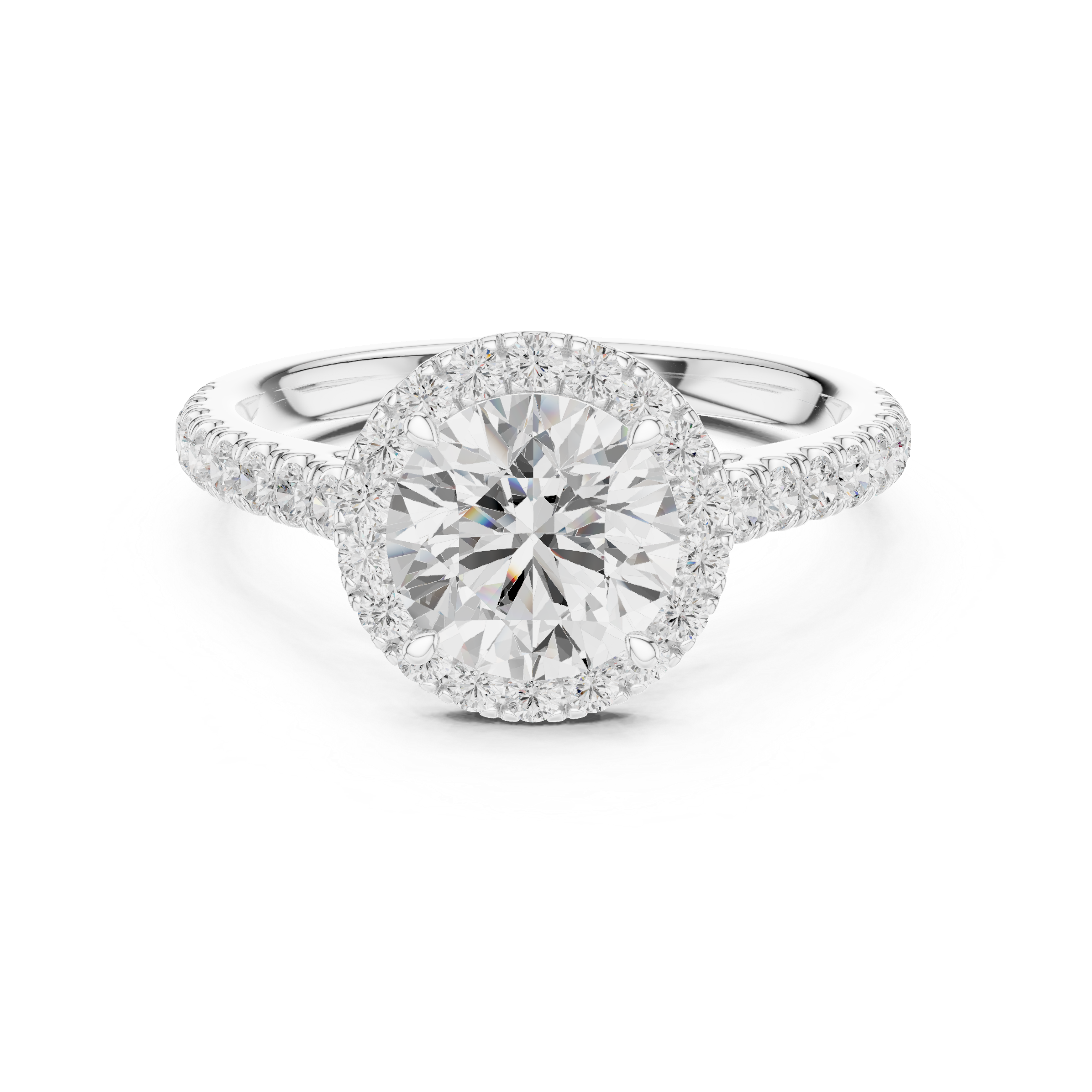 Classic Halo Pave Ring