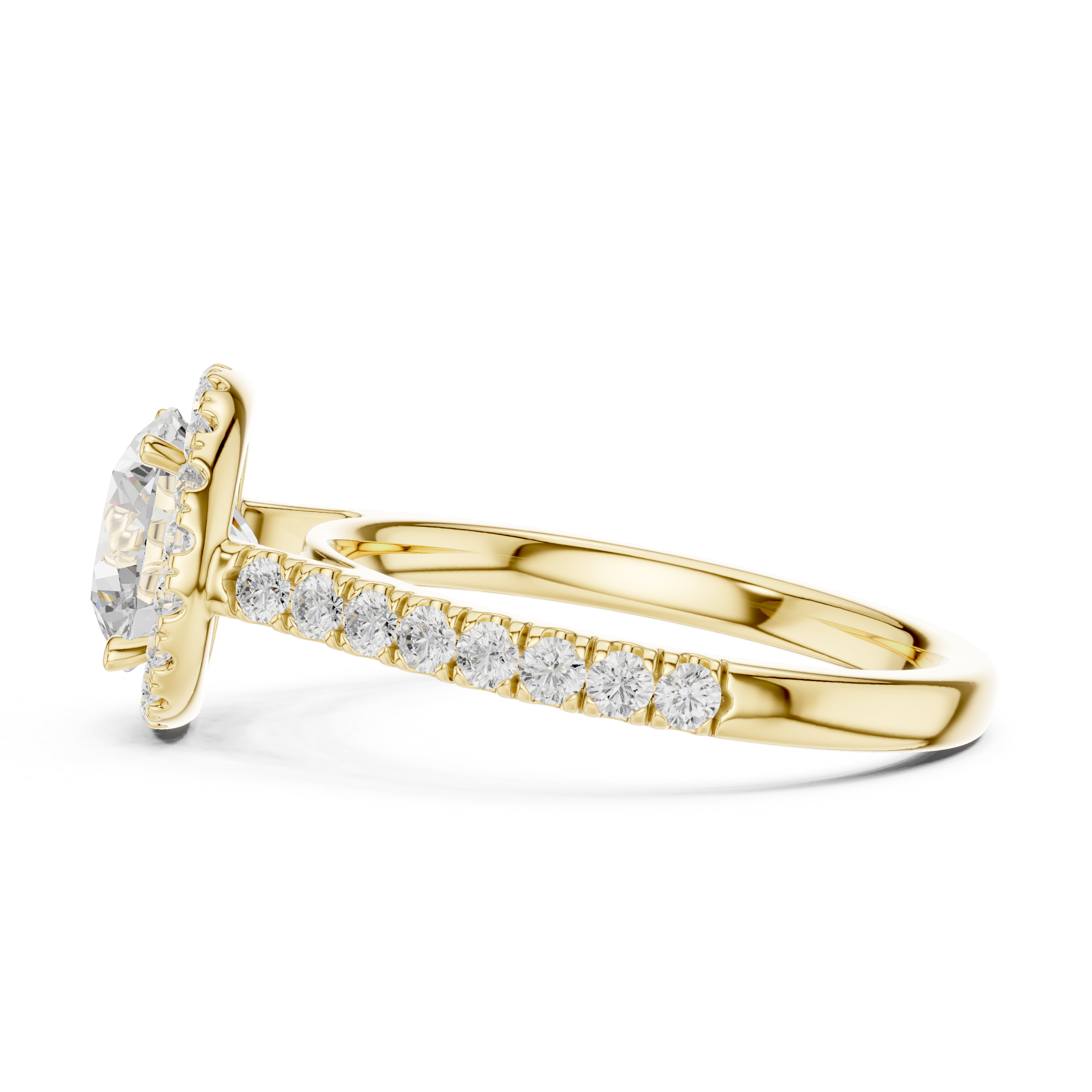 Classic Halo Pave Ring