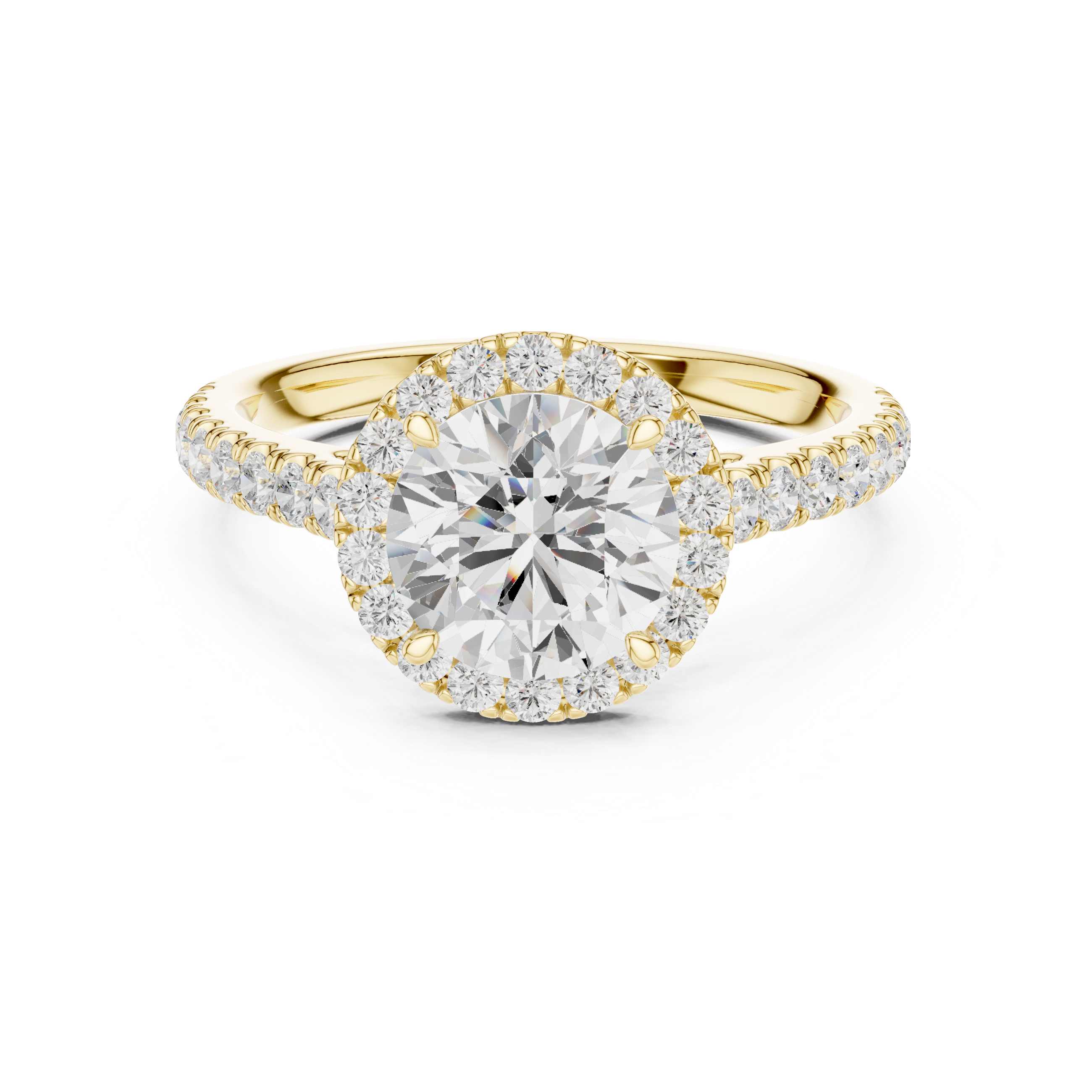 Classic Halo Pave Ring