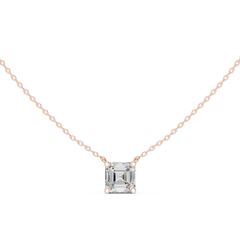 Classic Solitaire Necklace - Asscher Cut