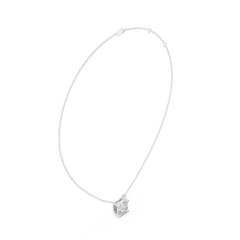 Classic Solitaire Necklace - Asscher Cut