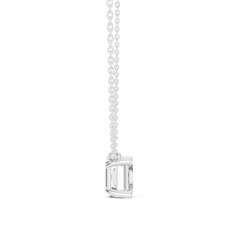 Classic Solitaire Necklace - Asscher Cut