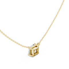 Classic Solitaire Necklace - Asscher Cut