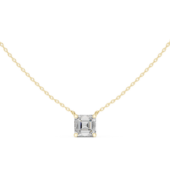 Classic Solitaire Necklace - Asscher Cut