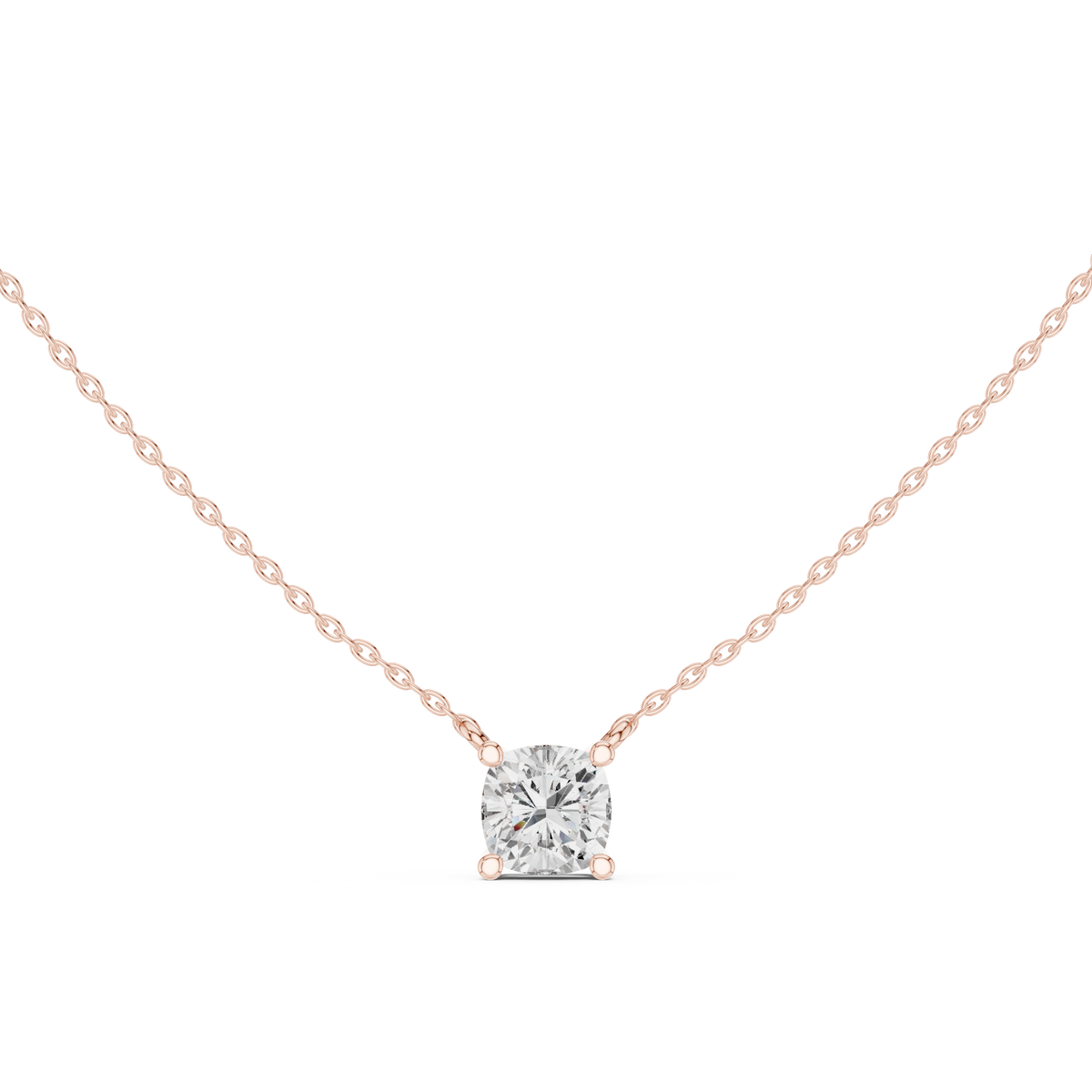 Classic Solitaire Necklace - Cushion Cut