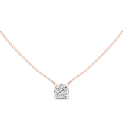 Classic Solitaire Necklace - Cushion Cut
