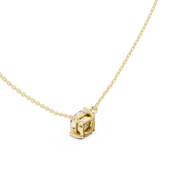 Classic Solitaire Necklace - Cushion Cut