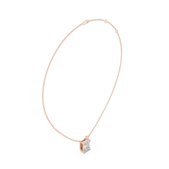 Classic Solitaire Necklace - Emerald Cut