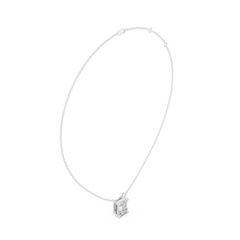 Classic Solitaire Necklace - Emerald Cut