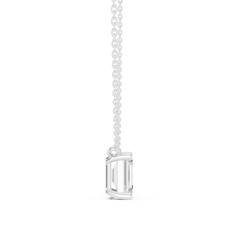Classic Solitaire Necklace - Emerald Cut