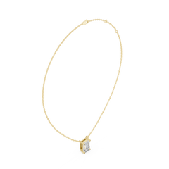Classic Solitaire Necklace - Emerald Cut