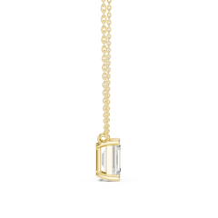 Classic Solitaire Necklace - Emerald Cut