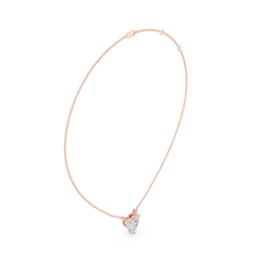 Classic Solitaire Necklace - Heart Cut