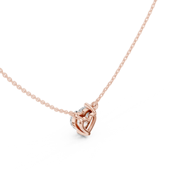 Classic Solitaire Necklace - Heart Cut