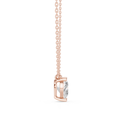 Classic Solitaire Necklace - Heart Cut