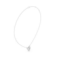 Classic Solitaire Necklace - Heart Cut