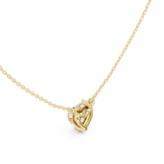 Classic Solitaire Necklace - Heart Cut
