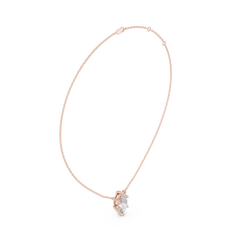 Classic Solitaire Necklace - Marquise Cut