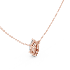 Classic Solitaire Necklace - Marquise Cut