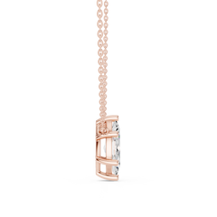 Classic Solitaire Necklace - Marquise Cut