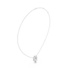 Classic Solitaire Necklace - Marquise Cut