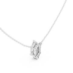 Classic Solitaire Necklace - Marquise Cut