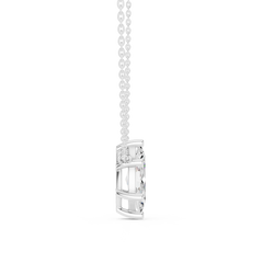 Classic Solitaire Necklace - Marquise Cut