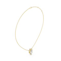 Classic Solitaire Necklace - Marquise Cut