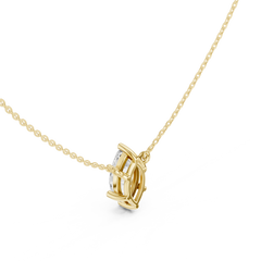 Classic Solitaire Necklace - Marquise Cut