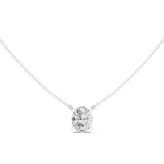 Classic Solitaire Necklace - Oval Cut