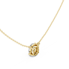 Classic Solitaire Necklace - Oval Cut