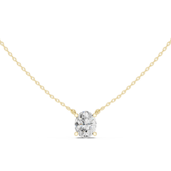 Classic Solitaire Necklace - Oval Cut