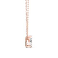 Classic Solitaire Necklace - Pear Cut