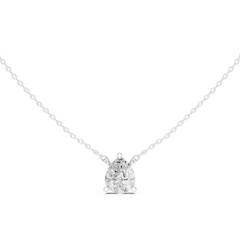 Classic Solitaire Necklace - Pear Cut