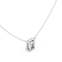 Classic Solitaire Necklace - Radiant Cut