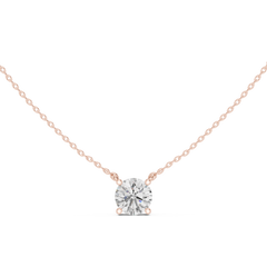 Classic Solitaire Necklace - Round Cut