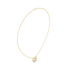 Bezel Set Solitaire Necklace - Cushion Cut