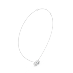 Bezel Set Solitaire Necklace - Marquise Cut East - West