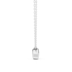 Bezel Set Solitaire Necklace - Marquise Cut East - West