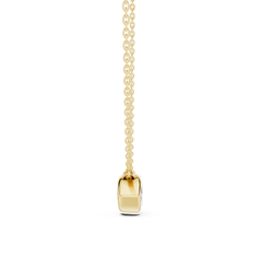 Bezel Set Solitaire Necklace - Marquise Cut East - West