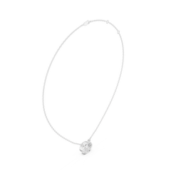 Bezel Set Solitaire Necklace - Oval Cut