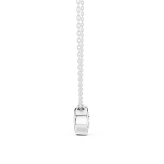 Bezel Set Solitaire Necklace - Oval Cut