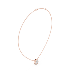 Bezel Set Solitaire Necklace - Pear Cut