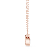 Bezel Set Solitaire Necklace - Pear Cut