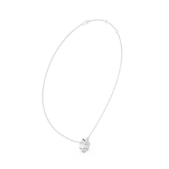 Bezel Set Solitaire Necklace - Pear Cut