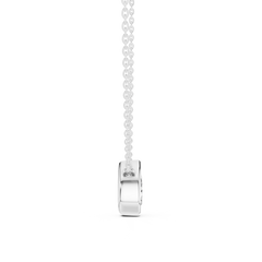 Bezel Set Solitaire Necklace - Pear Cut