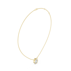 Bezel Set Solitaire Necklace - Pear Cut